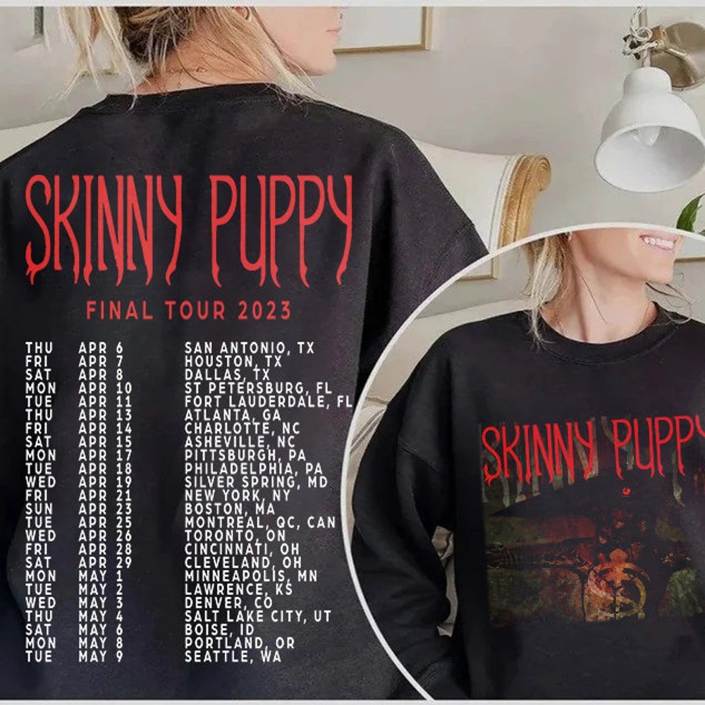 Skinny Puppy Band Final Tour 2023 With Dates Merch Final Tour 2023