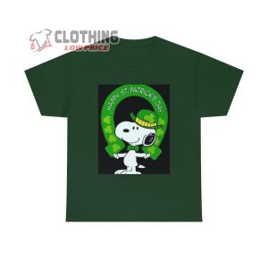 Snoopy Happy St PattyS Day Shirt Snoopy St PattyS Day Shirt Patrick Day St Patrick T Shirt Snoopy Unisex Heavy Cotton Tee 2