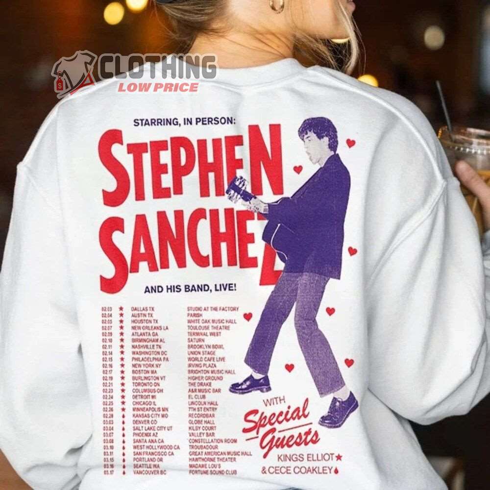 Stephen Sanchez 2023 Tour And His Band Live Merch Stephen Sanchez Concert 2023 Hoodie