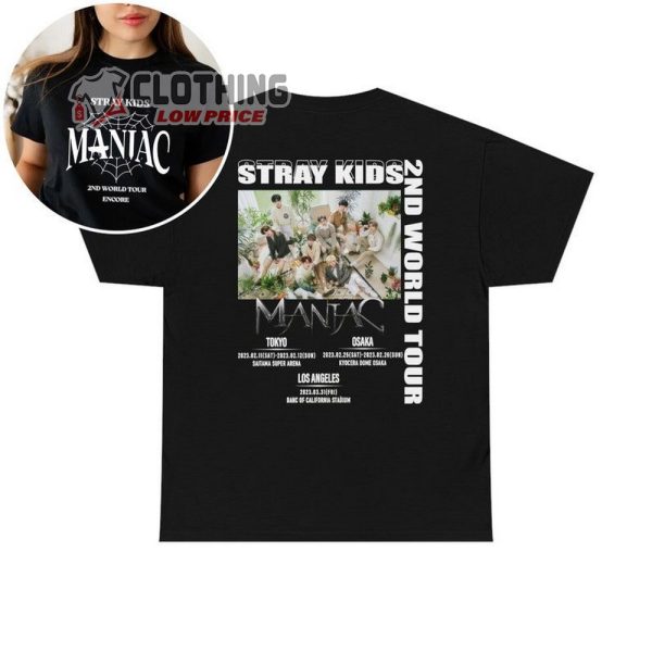 Stray Kids Maniac World Tour Tickets T-Shirt, Stray Kids Maniac World Tour 2023 Shirt, Stray Kids Group Shirts, Maniac Sweatshirt