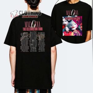 The Celebration Tour 2023 Merch Madonna World Tour 2023 Setlist Shirt Madonna Four Decades Celebration Tour 2023 T Shirt 3