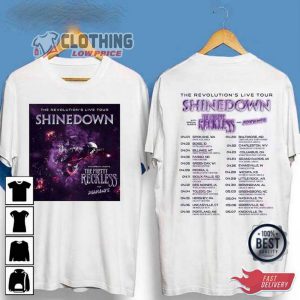 The Revolutions Live Tour Shinedown 2023 Merch The Revolutions Live Tour Shinedown With Special Guests Shirt Shinedown Tour 2023 Tickets T-Shirt