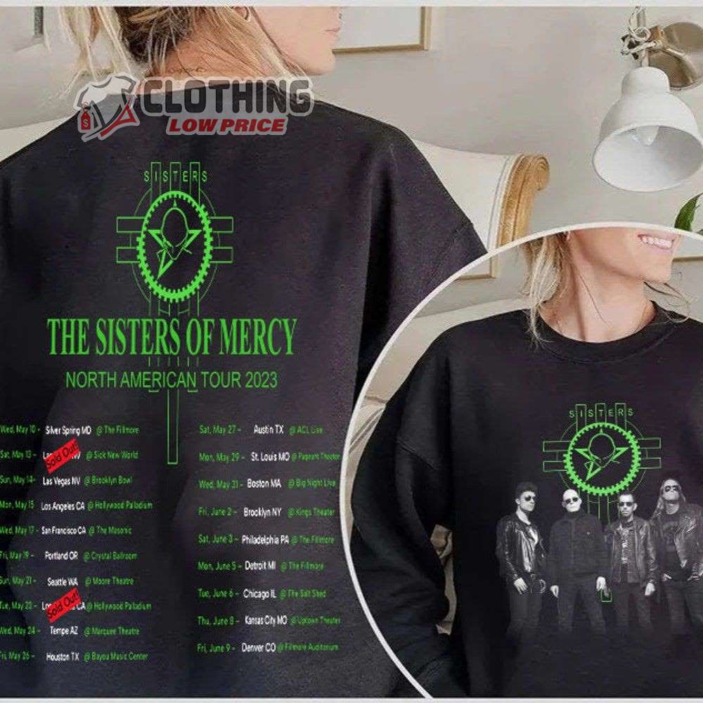 Burger Abundantly realistisk The Sisters Of Mercy Band North America 2023 Tour Setlist Merch The Sisters  Of Mercy Band 2023 T-Shirt - ClothingLowPrice