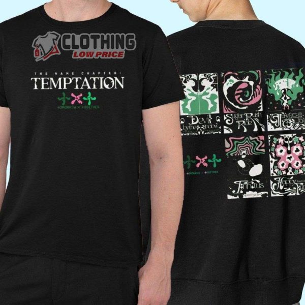 Tomorrow X Together Temptaion Track List Merch Tomorrow X Together Tour 2023 Shirt The Name Chapter Temptation T-Shirt