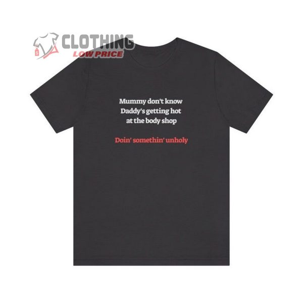 Unholy Lyrics (Sam Smith, Kim Petras) Unisex Jersey Short Sleeve Tee, Unholy Lyrics Shirt, Sam Smith Unholy Lyrics Shirt