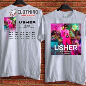 Usher Music Concert 2023 Merch 2023 Usher My Way The Vegas Residency Tour Shirt Usher Music Tour Concert 2023 T Shirt 2