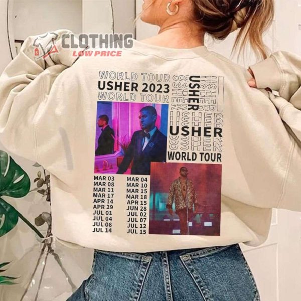 Usher My Way The Vegas Residency Tour 2023 Merch Usher 2023 Music Tour Shirt Usher Music Concert Las Vegas T-Shirt