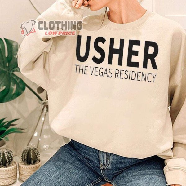 Usher My Way The Vegas Residency Tour 2023 Merch Usher 2023 Music Tour Shirt Usher Music Concert Las Vegas T-Shirt