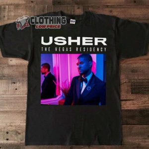 Usher My Way The Vegas Residency Tour 2023 Merch Usher Music Concert 2023 With Dates T Shirt 2