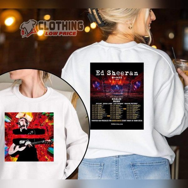 Vintage Ed Sheeran 2023 Tour Dates Sweatshirt, 2023 Ed Sheeran Mathematics Tour, Ed Sheeran Concert Unisex Sweatshirt, Hoodie, Shirt