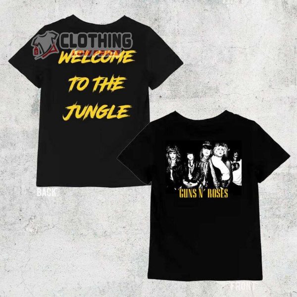 Vintage Guns N Roses Welcome To The Jungle T-Shirt, Guns N Roses Tour Shirts