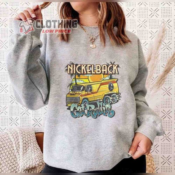 Vintage Nickleback Band Sweatshirt, Nickleback Get Rollin New Album Shirt, Nickleback Merch, Nickelback T-Shirt