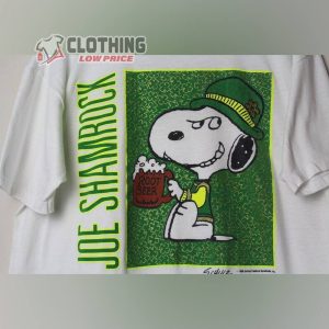 Vintage Snoopy Peanuts St PatrickS Day Joe Shamock Joe Cool Graphic T Shirt Snoopy St PattyS Day Shirt Patrick Day St Patrick T Shirt 3