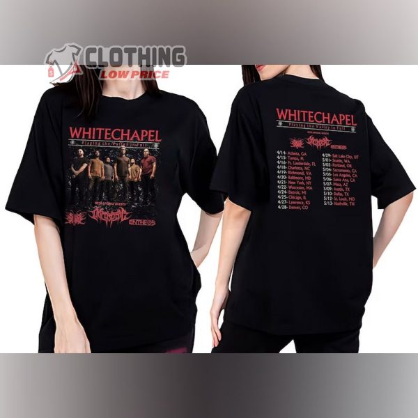 Whitechapel Playing The Valley In Full Tour Dates 2023 Merch Whitechapel Band Tour 2023 T-Shirt