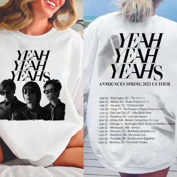 Yeah Yeah Yeahs Band Spring 2023 US Tour Dates Merch Yeah Yeah Yeahs Rock Music Tour 2023 Tickets T-Shirt