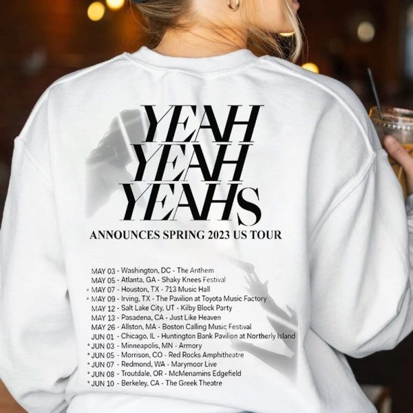 Yeah Yeah Yeahs Band Spring 2023 US Tour Dates Merch Yeah Yeah Yeahs Rock Music Tour 2023 Tickets T-Shirt