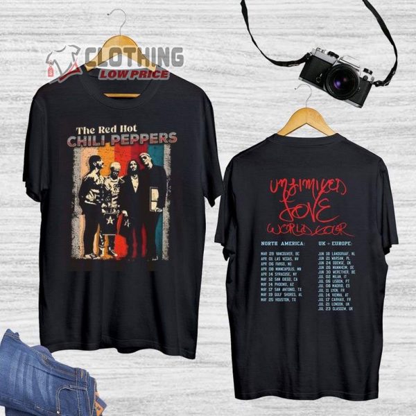 2023 Red Hot Chili Peppers Tour Merch, Vintage Red Hot Chili Peppers Band Shirt, Red Hot Chili Peppers Band Tour Merch Shirt