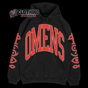 Bad Omens Band 2023 Omens Varsity Hoodie, A Tour Of The Concrete Jungle Tour 2023 Merch, Bad Omens Band Merch, Concrete Jungle Tour 2023 Shirt