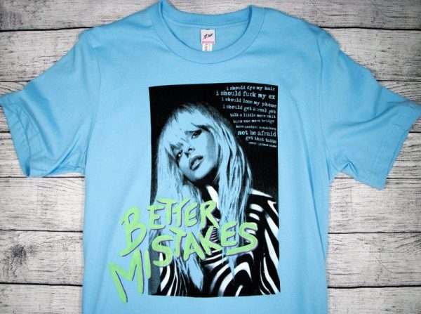 Bebe Rexha Better Mistakes Lyrics Merch, Bebe Rexha Album Tracklist Shirt, Bebe Rexha World Tour Tee