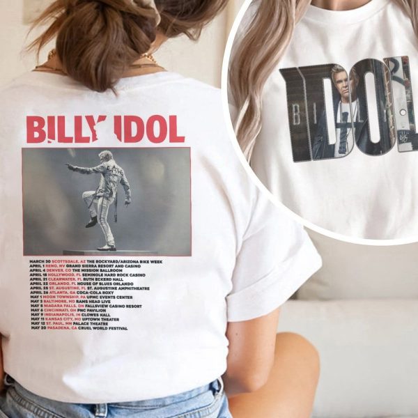 Billy Idol Live Tour 2023 Merch, Billy Shirt, Billy Idol Concert 2023 ...