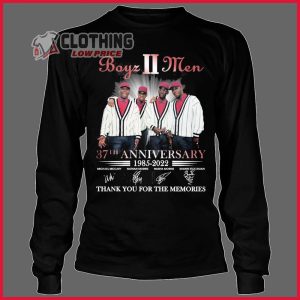 Boyz II Men Tour Australia 2023 Shirt, 37th Anniversary 1985-2022 Boyz II Men Signatures Thank You For The Memories T- Shirt, Boyz II Men Songs Shirt