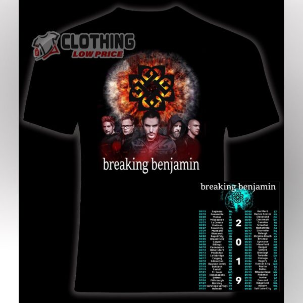 Breaking Benjamin Tickets Shirt, Breaking Benjamin Tour Setlist Shirt, Breaking Benjamin Tour 2023 Shirt