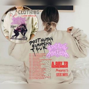 Bring Me The Horizon Post Human European Tour Unisex Shirt Bring Me The Horizon Band 2023 Tour Sweatshirt Rock Metal Band Rock Metal Music Tour Merch4