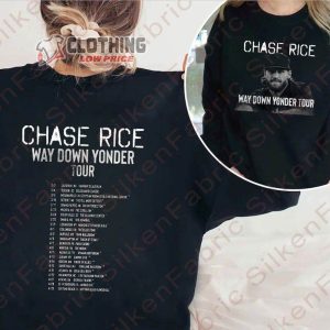 Chase Rice 2023 Way Down Yonder Tour 2023 Merch, Chase Rice Country Music Shirt Chase Rice Tour 2023 Setlist T-Shirt