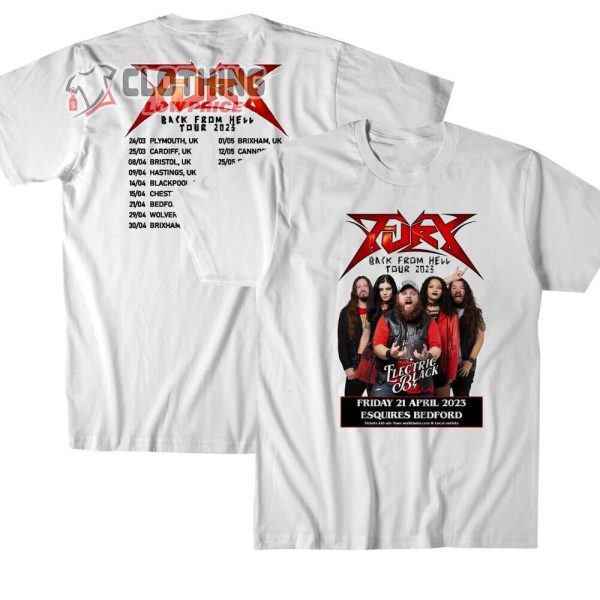 Cold Fury The Cannock Chase Murders Tour 2023 Merch, Fury Back From Hell Tour 2023 T-Shirt