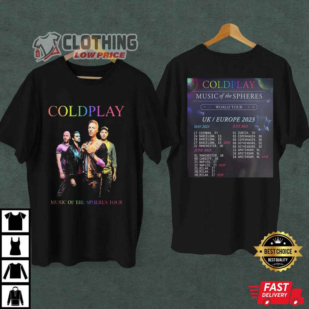 Coldplay Music Of The Spheres Tour 2023 T- Shirt, Coldplay 2023 Tour Hoodie, Coldplay San Diego 2023 Sweatshirt