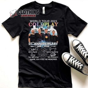 Coldplay Tour 2023 Usa Shirt World Tour 2023 Coldplay 27th Anniversary 1996 2023 Thank You For The Memories Sweatshirt Coldplay 2023 Tour Hoodie 2