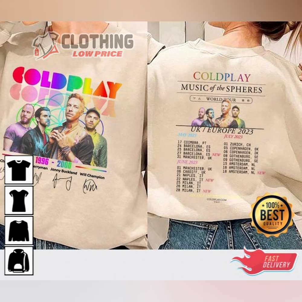 Coldplay World Tour 2023 Shirt, Coldplay Tour 2023 Usa Hoodie, Coldplay San Diego 2023 Sweatshirt