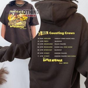 Counting Crows Butter Miracle Show 2023 Merch, Counting Crows Band Merch, Counting Crows Rock Music Concert 2023 Shirt