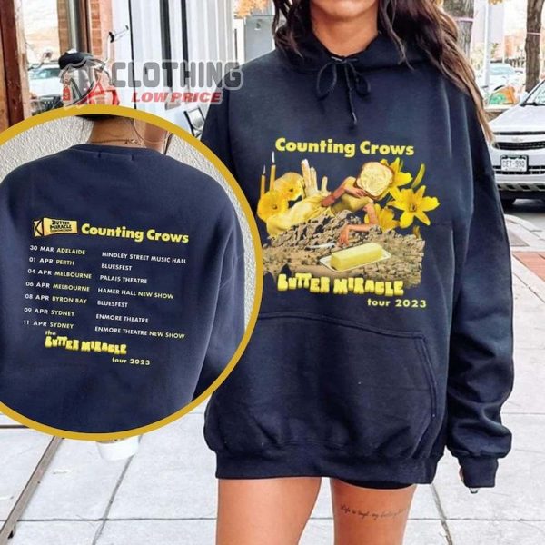 Counting Crows Butter Miracle Show 2023 Merch, Counting Crows Band Merch, Counting Crows Rock Music Concert 2023 Shirt