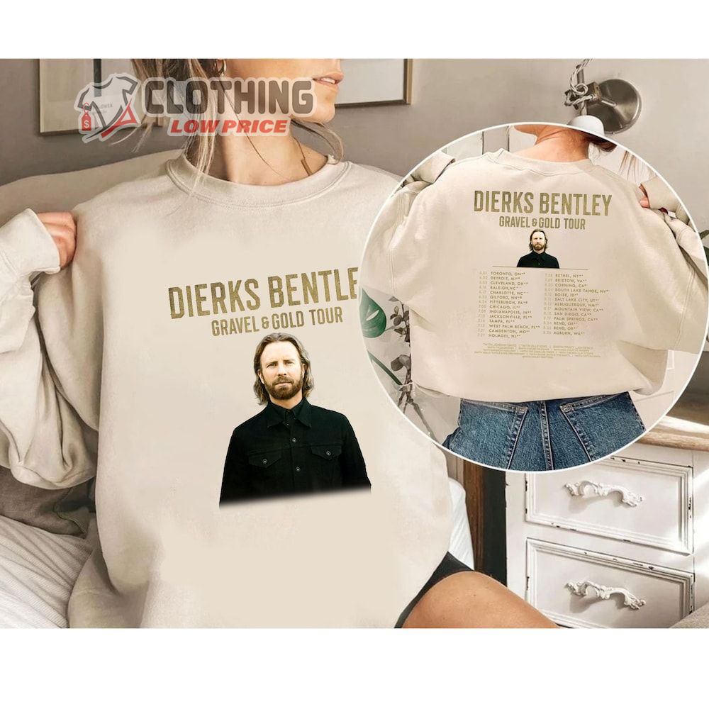 Dierks Bentley Gravel And Gold 2023 Tour Dates Merch, Gravel And Gold Concert 2023 Shirt, Dierks Bentley Country Music T-Shirt
