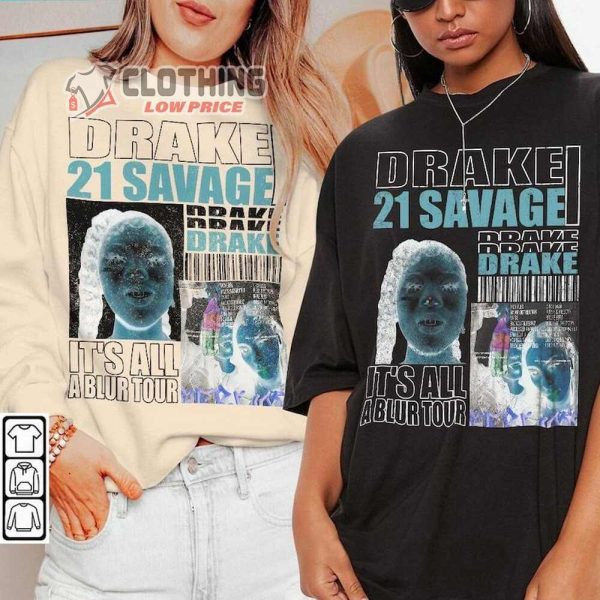 Drake It’s All A Blur, Her Loss Shirt, 21 Savage Vintage Sweatshirt, Drake Vintage Unisex Hoodie, Rap Tour Tee
