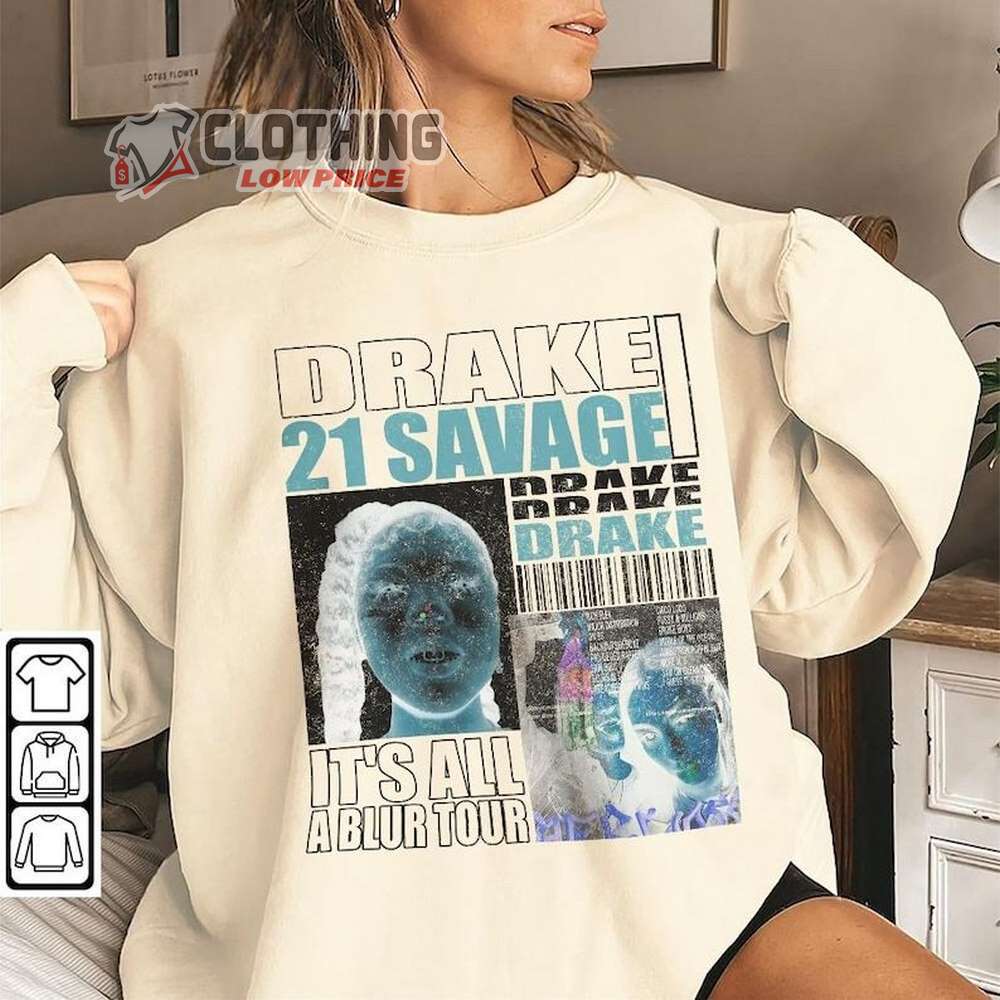 Drake It's All A Blur, Her Loss Shirt, 21 Savage Vintage Sweatshirt, Drake Vintage Unisex Hoodie, Rap Tour Tee