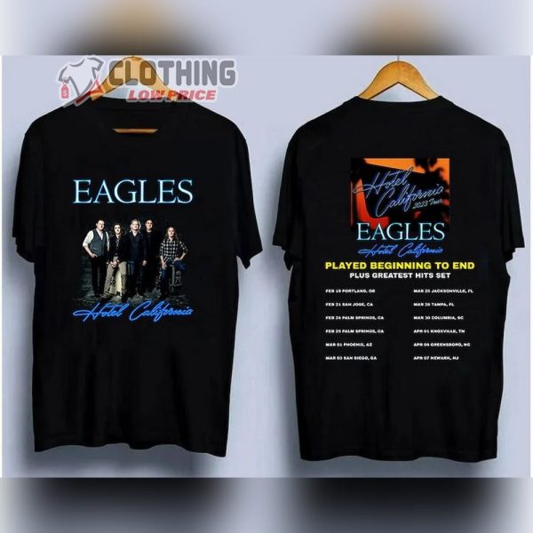 Eagles Hotel California 2023 World Tour Merch, Eagles Concert Hotel California Tour Shirt, Eagles Concert Sweatshirt, Hoodie, Merch