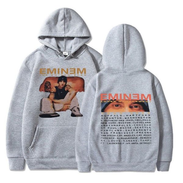 Eminem 2023 Concert Tour Dates Merch, Eminem Anger Management Tour 2002 Hoodie, Vintage Harajuku Funny Rick Long Sleeve Sweatshirts