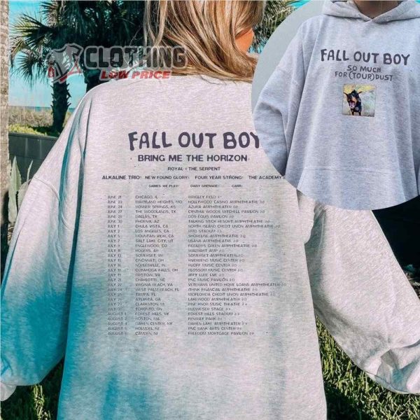 Fall Out Boy 2023 Tour Shirt, So Much For Tour Dust 2023 Tee, Pink On Tour Merch, Fall Out Boy 2023 Tour Hoodie