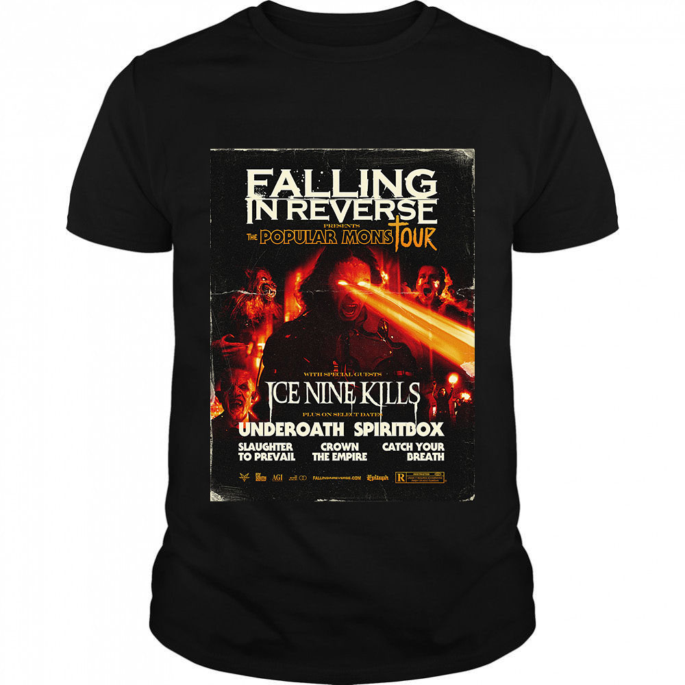 Falling In Reverse Merch, The Popular Mons Tour 2023 Shirt Falling In Reverse World Tour 2023 T-Shirt