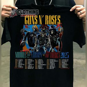 Guns N’ Roses Moddle Fast Europe North America 2023 Tour Merch Guns N’ Roses World Tour 2023 Setlist T-Shirt