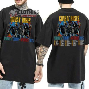 Guns N’ Roses North America 2023 Tickets Merch Guns N’ Roses Moddle Fast Europe North America 2023 Setlist T-Shirt