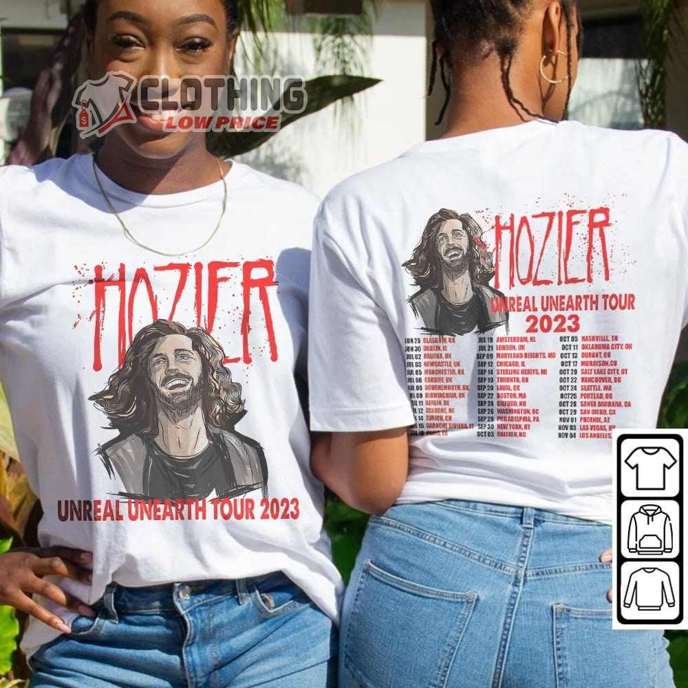 Hozier Unreal Unearth Tour Dates 2023 Merch, Hozier Music Concert 2023 Shirt Unreal Unearth Tour 2023 Setlist T-Shirt