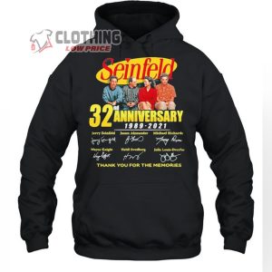 Jerry Seinfeld Tour 2023 Shirt Seinfeld 32nd Anniversary 1989 2021 Thank You For The Memories Signature Unisex Hoodie Jerry Seinfeld Jacksonville Gift For Fan 1