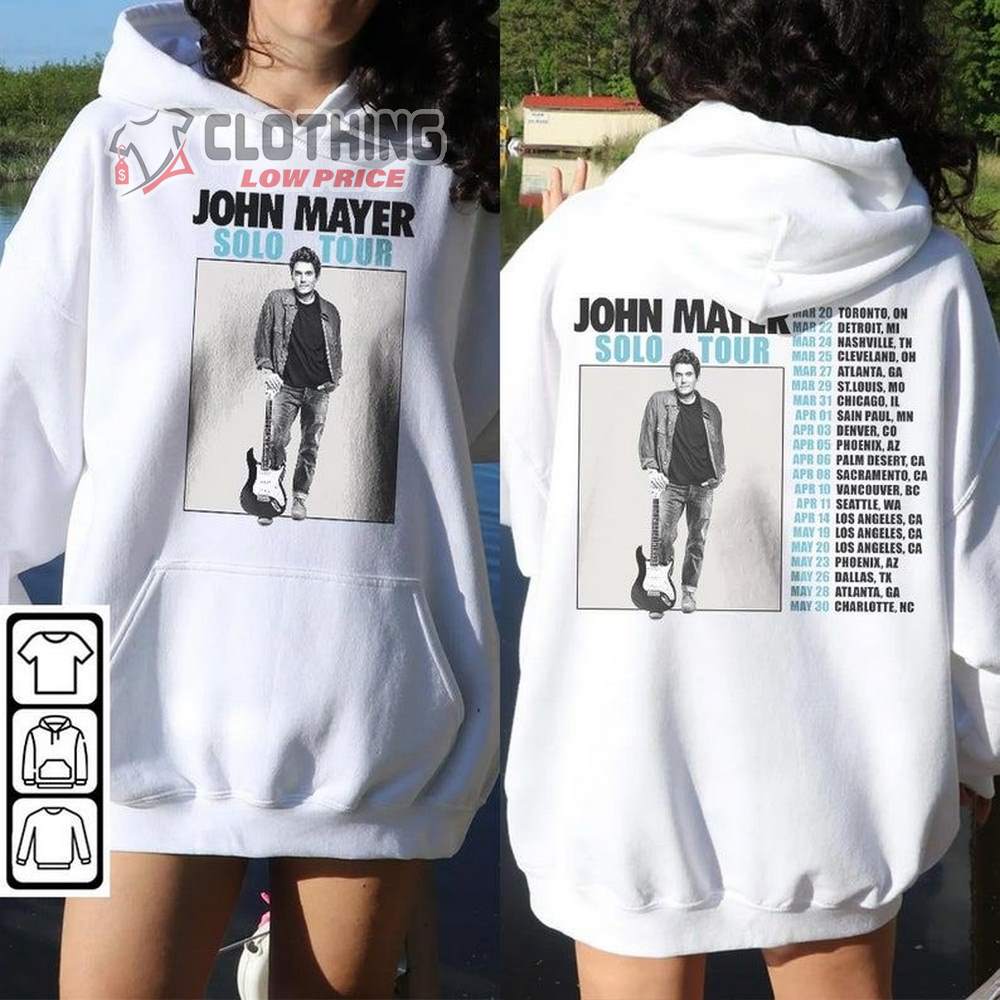 John Mayer Music Tour 2023 Shirt, John Mayer Solo Tour Classic Sweatshirt, John Mayer Tour 2023 Merch, John Mayer Vintage Graphic Tee, Music Unisex Hoodie