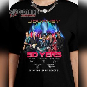 Journey Freedom Tour 2023 Merch Journey Tour 50Th Anniversary Shirt Journey Thank You For The Memories Shirt Journey Retro Shirt Journey Band Unisex Tee4
