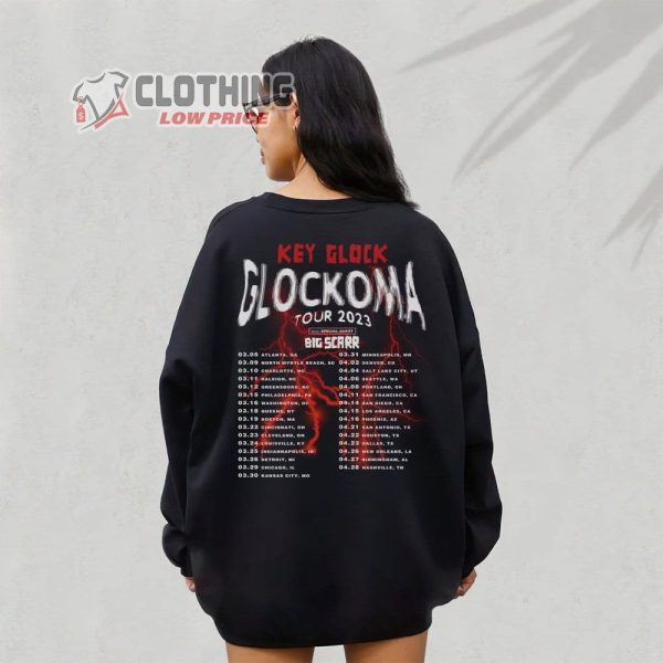 Key Glock Glockoma Tour 2023 Merch, Key Glock Music Tour 2023 With Special Guest T-Shirt