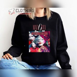 Madonna Tour The Celebration Tour 2023 Double Sides Unisex Shirt 2023 Madonna Four Decades Tour Tshirt Madonna Tour 2023 Shirt Queen Of Pop Sweatshirt2