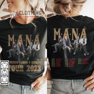 Mana Concert Music 2023 Merch, Mana Tour 2023 Sweatshirt, Man� M�xico Lindo Y Querido Tour Vintage Retro Graphic Tee Unisex Hoodie